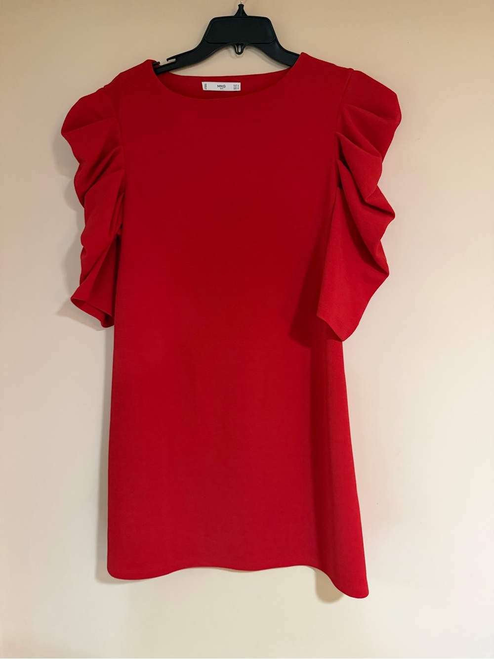 Mango Red Ruffle Sleeve Tunic